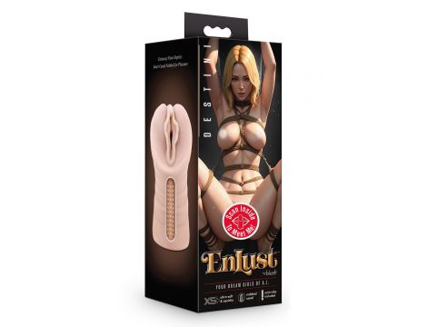 Masturbator wibrujący Destini beżowy 13 cm - 5