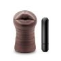 Masturbator wibrujący Krystal Blush brązowy - 4