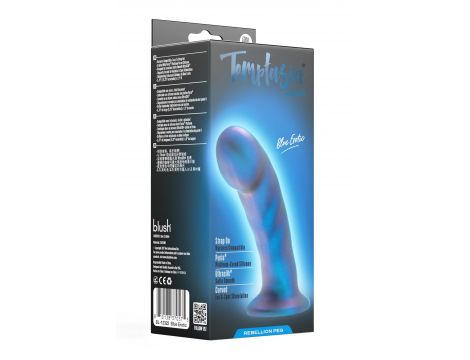 Dildo silikonowe Temptasia Rebellion niebieskie 14 cm - 10