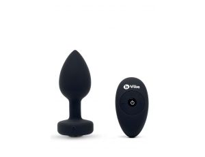B-VIBE VIBRATING JEWEL PLUG M/L BLACK