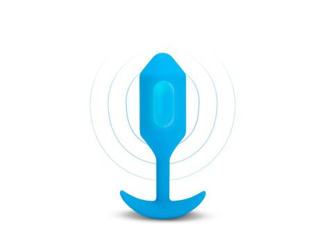 B-VIBE VIBRATING SNUG PLUG 3 BLUE