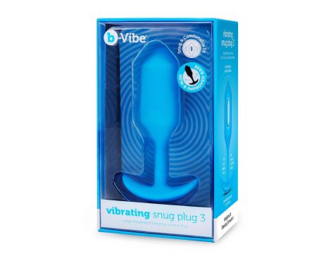 B-VIBE VIBRATING SNUG PLUG 3 BLUE - 5