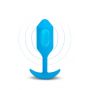 B-VIBE VIBRATING SNUG PLUG 3 BLUE - 2