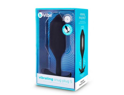 B-VIBE VIBRATING SNUG PLUG 5 BLACK - 4
