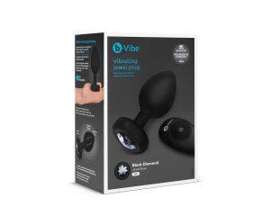 B-VIBE VIBRATING JEWEL PLUG XXL BLACK