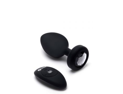B-VIBE VIBRATING JEWEL PLUG XXL BLACK - 4