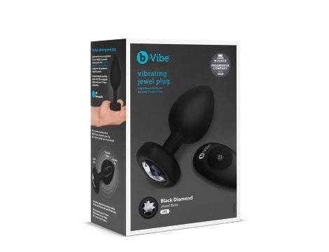 B-VIBE VIBRATING JEWEL PLUG XXL BLACK