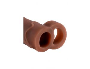 FANTASY X-TENSIONS PERFECT 2 INCH EXTENSION WITH BALL STRAP BROWN