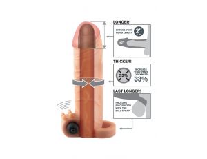 Wibracyjna przedłużka Real Feel 5 cm Pipedream jasna