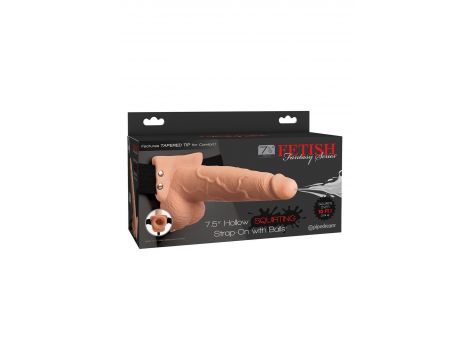 FETISH FANTASY SERIES 7 INCH SQUIRTING HOLLOW STRAP-ON LIGHT - 2