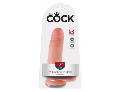 Dildo King Cock 18 cm z jądrami jasne Pipedream - 5