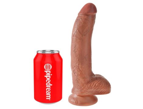 King Cock 9 inch Balls Tan - 3