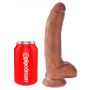 King Cock 9 inch Balls Tan - 4