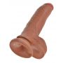 King Cock 9 inch Balls Tan - 5