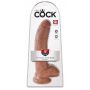King Cock 9 inch Balls Tan - 7