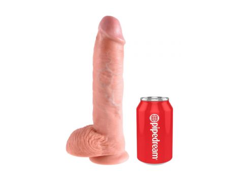 Dildo realistyczne King Cock 25 cm z jajami jasne Pipedream - 3