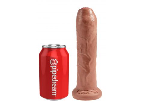 Dildo realistyczne King Cock nieobritzane 18 cm opalony
