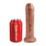 Dildo realistyczne King Cock nieobritzane 18 cm opalony - 2