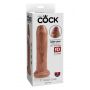 Dildo realistyczne King Cock nieobritzane 18 cm opalony - 4