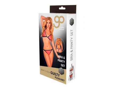 GP PRINTED DATEX BRA & PANTY SET, XL - 3