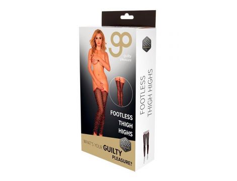GP PRINTED FOOTLESS THIGH HIGHS, S - 4