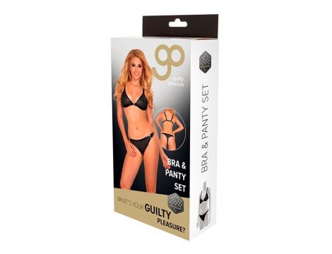 GP PRINTED DATEX BRA & PANTY SET, L - 4