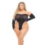 HIGH AF 2PC GLOVES & TEDDY SET BLACK, PLUS SIZE - 3