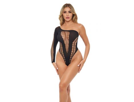 DOLLAR SIGN BODYSUIT BLACK, OS