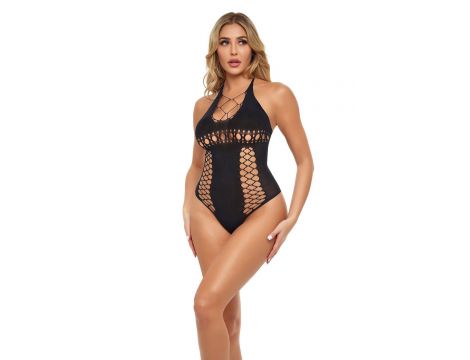 HOT TOO HANDLE BODYSUIT BLACK, OS