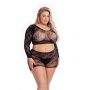 LEAF IT TO ME SHORT SET BLACK, PLUS SIZE - 4
