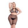 SUNSET GLOW BIKE SHORT SET BLACK, PLUS SIZE - 2