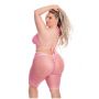SUNSET GLOW BIKE SHORT SET PINK, PLUS SIZE - 3