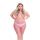 SUNSET GLOW BIKE SHORT SET PINK, PLUS SIZE