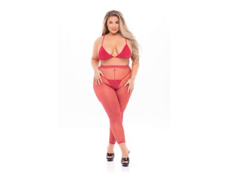 TALL ORDER 3PC LEGGING SET RED, PLUS SIZE - 2
