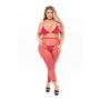 TALL ORDER 3PC LEGGING SET RED, PLUS SIZE - 3