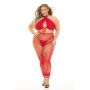 GIVES YOU HELL 3PC SET RED, PLUS SIZE - 2