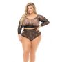 BACK ME UP 2PC SHORT SET BLACK, PLUS SIZE - 3