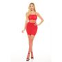 SET THE TONE 3PC FISHNET SET RED, OS - 2