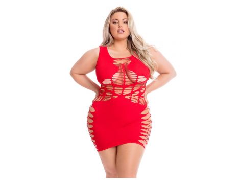 DYNAMITE DIVA DRESS RED, PLUS SIZE - 2