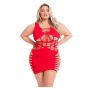 DYNAMITE DIVA DRESS RED, PLUS SIZE - 3