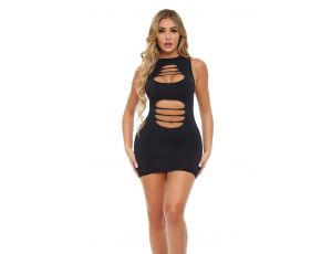 CAN'T COMMIT DRESS BLACK, OS