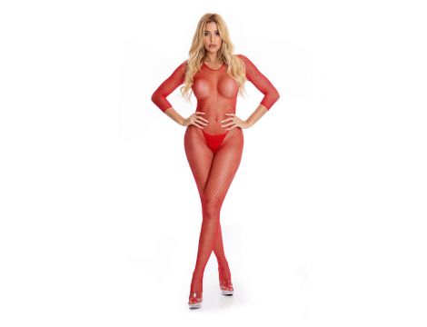 RISQUE CROTCHLESS BODYSTOCKING RED, M/L