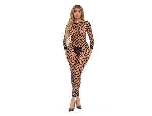 SWIPE RIGHT CROTCHLESS BODYSTOCKING BLACK, OS