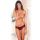 CROTCHLESS LACE V THONG RED, M/L