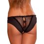 CROTCHLESS FRILLS PANTY BLACK, S/M - 5
