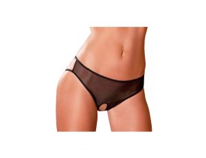 CROTCHLESS CAGE BACK BOYSHORT BLACK, M/L