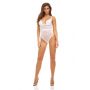 BOMBSHELL BOUDOIR PEEK A BOO TEDDY WHT, M - 4
