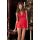 SEXIEST HALTER CHEMISE/G SET RED, L
