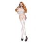 BOMBSHELL BOUDOIR V WIRE CORSET AND G SET WHITE, L - 2