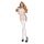BOMBSHELL BOUDOIR V WIRE CORSET AND G SET WHITE, S